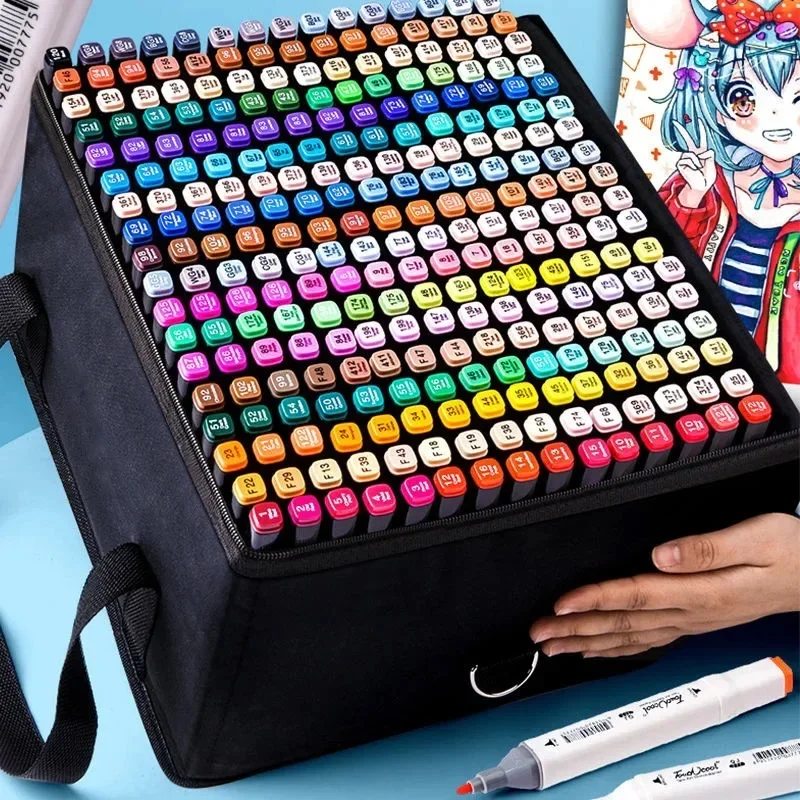 24-168 Colored Marker Pens Set Manga Brush Pen