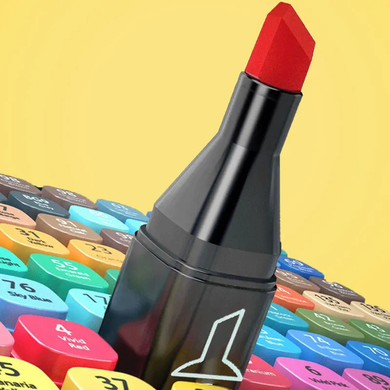 24-168 Colored Marker Pens Set Manga Brush Pen - Image 3